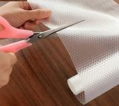 ElastPro (50 cm X 20 m)Transparent EVA Mat, Anti Slip Mat/Sheet for Fridge, Kitchen, Drawer mat, Shelf Liner(RoundDots Texture Transparent)