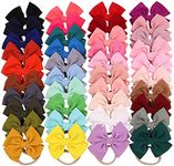 jollybows Nylon Bows and Headbands for Newborns - Infant Hair Accessories for 0-6 Months, Preemie Bows