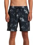 RVCA Men's County Elastic 17" Boardshorts, Black (Va Pigment Print), XX-Large