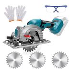 5 inch Cordless Circular Saw Compatible with Makita 18V Battery, Brushless 11000RPM Cutting Depth 40mm,Cutting Bevel Angle 0-45°, Mini Circular Saw for Wood, Tile, Metal, Plastic Cutting (NO Battery)