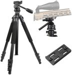 Aluminum Rifle Tripod Shooting Stick Gun Rest Stand Compatible with MLOK Handguards for Hunting & Shooting Max Load 33lbs, 19-71 Inches