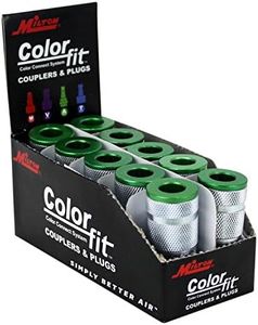 ColorFit by Milton 776AC Pneumatic Couplers - (A-style, Green) - 1/4" NPT Male, (Box of 10)