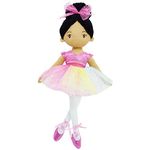 June Garden 16" Ballerina Princess Stella - Stuffed Plush Soft Doll - Pink Outfit - Gift for Toddlers and Little Girls