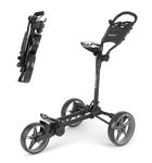 CR-FLAT 3 Wheel Golf Trolley - Ultra Compact Push Cart - Folds Down Super Thin - Just 18cm! Patented Folding Mechanism