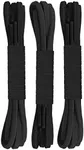 FOOTMATTERS No Tie Flat Stretch Shoe Laces - Elastic Laces 30 in (76 cm) – Black - 3 Pairs