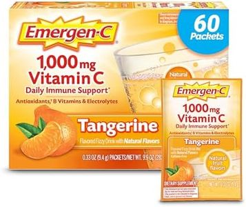 Emergen-C (60 Count, Tangerine Flavor, 2 Month Supply) Dietary Supplement Drink Mix With 1,000mg Vitamin C, 0.33 Ounce Powder Packets, Caffeine Free