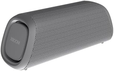 LG XBOOM Go XG5QGR - Enceinte sans Fil, Bluetooth, 20 W, Son Sound Boost, étanche IP67, autonomie jusqu'à 18 Heures, Couleur de lumières LED Variables, Large connectivité, Couleur Grise