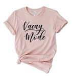 Vacay Mode T-Shirts for Your Family & Friends - Vacation T-Shirts (Medium, Peach)