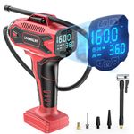 Tire Inflator Air Compressor Compatible with Milwaukee M18 Battery,160PSI Cordless Portable Electric Air Pump with Digital Pressure Gauge for Car Motorcycles Bike Sport Ball Auto(no battery)