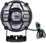 Rouufgeg High Brightness Electric Bicycle Horn Headlight Electric Bicycle Light Aluminium Alloy Adjustable Angle