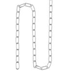 sourcing map Proof Coil Chain 1 Meter 1.2mm Thick 17Lbs Load Capacity, Zinc Plated 316 Stainless Steel for Clothes Hanging Guardrail