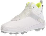 Under Armour Men's Highlight Hammer MC Football Cleat, White (101)/White, 10