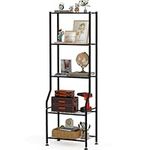 GloTika 5-Tier Narrow Storage Shelves, 500LBS Total Capacity Metal Wire Rack with Leveling Feet, Rust-Resistant Organizer for Small Space, Kitchen, Bathroom, Garage, Pantry, Laundry Room, Black