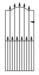 Saxon Spear Top Tall Garden Gates 762mm GAP x 1970mm High galvanised wrought iron metal swing gate SAZP30