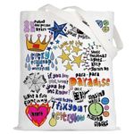 LEVLO Music Band Tote Bag Singer Lyric Fans Gift Music Concert Shoulder Bag Music Band Merchandise, Music Band Tote, Medium, Tote Bag