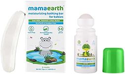 Mamaearth Moisturizing Baby Bathing Soap Bar,Ph 5.5, With Goat Milk & Oatmeal.Pack Of 2, 75Gms Eac & Mamaearth Natural Anti Mosquito Body Roll On 40Ml Deet Free.Protects From Dengue, Malaria & Chikun