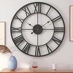 30 inch Large Metal Wall Clock, Ind