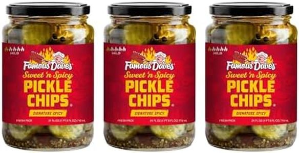 Famous Dave's Signature Spicy Pickles 24oz Glass Jar (Pack of 3) (Pickle Chips) (1-Pack)