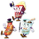 Beistle 57464 Movie Night Decorating Cutouts - 3 Pcs, Paper, Multicolored