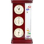 Lily's Home® Galileo Weather Station with Galileo Thermometer, a precision quartz clock, barometer and hygrometer