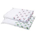 ZAHYA Floral Bath Towel 100% Fine Cotton Large Size (Set of 2) Assorted | Absorbent, Quick Dry, Feather Light, Super Soft | (Fringe Border)