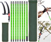 SUNORCHID Pole Pruning Saw 27 Foot Long Handle Adjustable Length, Tree Pruner Tree Loppers Long Reach for Palm Oak High Branches ;with Carry Bag and Sturdy Pole, Cuts Clean and Fast