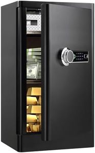 7.2 Cu ft Extra Large Biometric Home Safe Fireproof Waterproof, Anti-Theft Touch Screen Fingerprint Home Security Safe Box With Hidden Compartment, Separate Lock Box and Led Light (TC80)