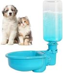 Vannon 16oz Pet Water Bottle, Gravity Dog Water Bowl Dispenser for Cage, Anti-Overflow Water Dispenser for Small Dogs, Cats, Rabbits and Other Small Animals, BPA Free, Gradient Blue