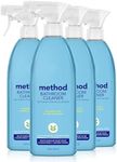 Method Bathroom Cleaner, Tub + Tile Cleaner Spray that Dissolves Mold, Mildew, and Soap Scum, Eucalyptus Mint Scent, 828 ml Spray Bottles, 4 Pack, Packaging May Vary