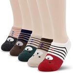 Jinny's Socks Women's Casual Cute Colorful Cotton Funny Crew Novelty Ankle Socks Warm Soft Comfortable Fall Winter Patterned Printed Design Socks for Women Girls (Bear Sweater)