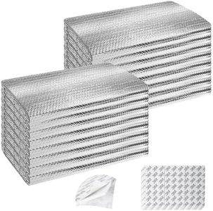 Garage Door Insulation Kit 16P Double Bubble Window Heat Insulation Panels, 6MM 24" x 48" Reflective Aluminum Foil Summer/Winter Barrier Insulation Sheets with 120 Adhesive Tapes for Garage Attic Wall