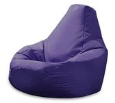 Beautiful Beanbags Adult Highback Beanbag Large Bean Bag Chair for Indoor and Outdoor Use - Water Resistant- Perfect Lounge or Gaming Chair - Home or Garden Bean Bag - Manufactured in UK (Purple)