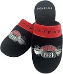 FRIENDS Groovy Womens Television Series Official Central Perk Slippers UK Size 5-7, Black, 5/7 UK