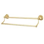 Kingston Brass BA396318PB Restoration 18-Inch Double Towel Bar, Polished Brass