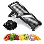 Adjustable Mandoline Slicer Best for Slicing Food, Fruit and Vegetables. Professional Grade Julienne Slicer (Black)