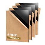 4 Pack Black Acrylic Plexiglass Sheets 1/8" Thick 12" X 16",Phiocxem 2.8mm Plastic Sheet,Glass Alternative for Handcraft,Sign,DIY Display Projects,Home Decor,Handcraft,Stand,Photo(Black-30x40cm)