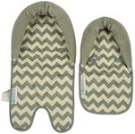 Keep Me Cosy™ Baby Head Support for Pram and Car Seat (Twin Pack) - Grey Chevron