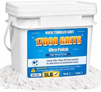 17000 Grit Aluminum Oxide Rock Tumbler Polish, Ultra-Fine Final Stage, 5 LB