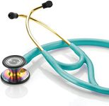 ADC Adscope 601 Convertible Cardiology Stethoscope with Tunable AFD Technology, Adult Diaphragm and Adult Bell or Pediatric Diaphragm, 28 inch Length, Iridescent Metallic Caribbean