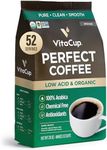 VitaCup Perfect Low Acid Coffee Ground, USDA Organic & Fair Trade, Mycotoxin Free, Dark Roast Guatemala Single Origin, Clean & Pure, 20 ounces, 52 Servings