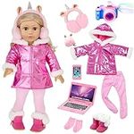 18 Inch Doll Clothes and Accessories 8 Lot Winter Down Jacket Set for 18 inch Girl Dolls