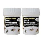 Smoke Bomb Professional Strength Fogger Fumigator for Fleas Bed bugs Moths Cluster fly Spider Poultry Red Mite and all insects Killer Midi Fumer 11g by Pest O One® (Pack of 2)