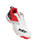 DSC Zooter Cricket Shoe for Men and Boys, Size-2 UK (White-Red)