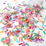 Confetti Sprinkles Paper Confetti Rainbow Confetti Tissue Paper Confetti Packaging Confetti Table Confetti Decorations Sprinkles Table Cake Decor for Birthday Weddings Showers Packaging 【50 Grams】