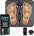 Phixnozar EMS Foot Massager TENS(Model:KTR-2493) for Muscle Relaxation,LCD Display Screen,Back Massager & Legs Massager Pad with Remote Control