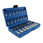 ABN Hex Socket Set - 32Pc Universal SAE and Metric Allen Socket Set Hex Bit Socket Set, 5/64 to 3/4 Inch and 2 to 19mm