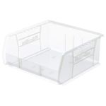 Akro-Mils 30235 AkroBins Plastic Hanging Stackable Storage Organizer Bin, 11-Inch x 11-Inch x 5-Inch, Clear (6-Pack)