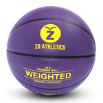 Zo Athletics Weighted Basketball - Workout Included on The 3lb Heavy Basketball for Training and Dribbling Drills - Basketball Training Equipment for Teen Boys and Girls﻿ (Purple)