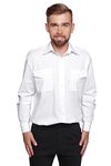 Mirabella Health & Beauty Men's Pilot Shirt Long Sleeve White 16.5''