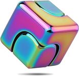 Infinity Fidget Cube Spinner Toy for Kids Adults, Fidget Puzzle Block Hand Figner Spinner Metal, Cool Mini Gadget Stuff Stress Relief Toy for Office Desk Toy, Focus 2 in 1 Spinning for Boy Girl